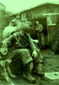 Japanese central telephone control shack taken over by Americans, WWII (22227002404)