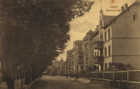 Jauer, Schlesien - Schützenstraße (Zeno Ansichtskarten)