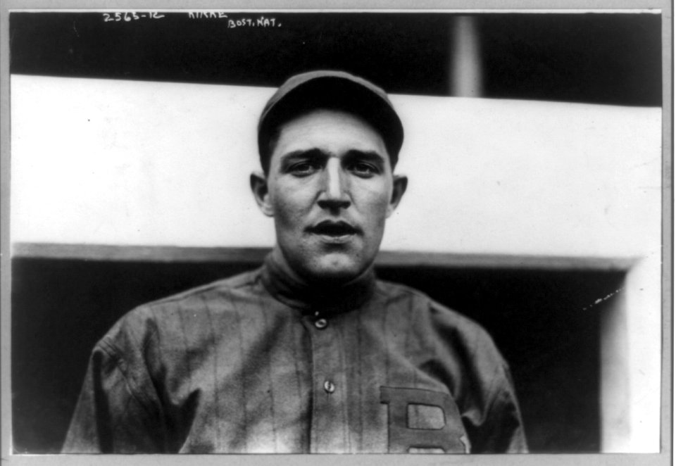 Jay Kirke, baseball player for Boston Nationals, head-and-shoulders portrait, facing front, in uniform LCCN96510168