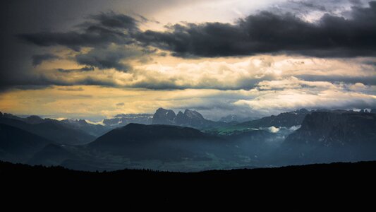 Mountain valley landscape photo