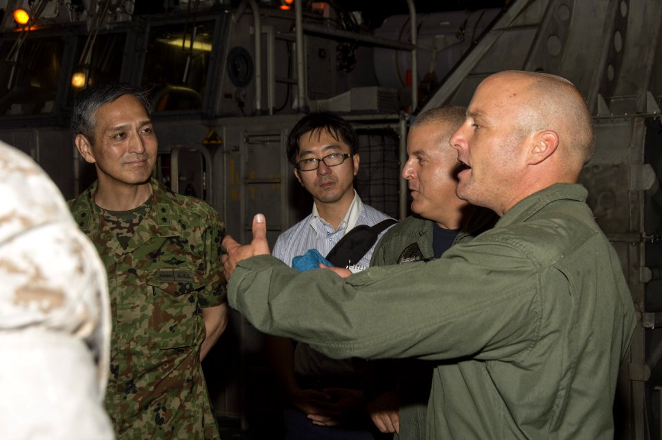 Japanese military leaders tour USS Peleliu during RIMPAC 2014 140714-N-YW024-101