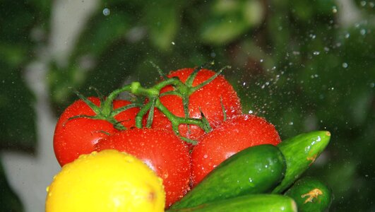 Fresh cucumber tomato