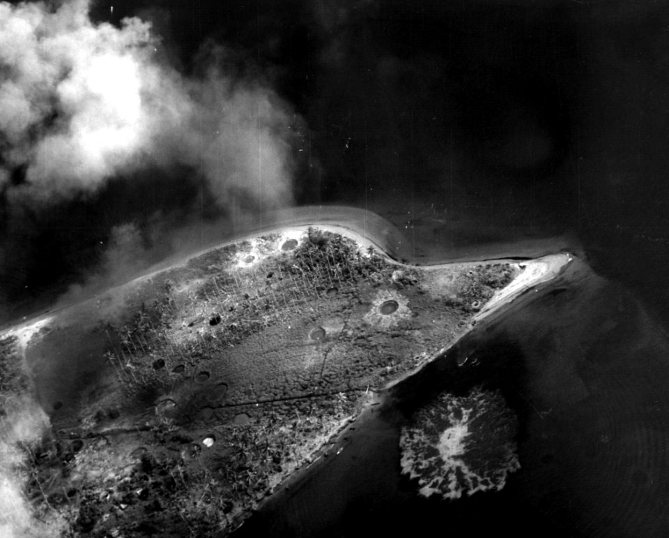 Japanese seaplane base Rekata Bay under attack 8-1943