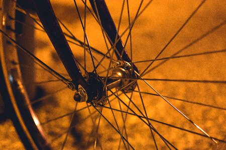 Wheel steel orange bike