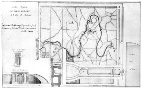 Jardins anglais de Chanteloup en 1775, gravé par Le Rouge – André 1935, after p. 32