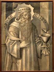 Jaume Hughet - Compartiment del revers de la predel·la de Santa Maria de Ripoll- Melquisedec