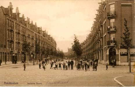Javastraat kruising Sumatrastraat gezien naar het westen. Uitgever A.J. Nuss, Amsterdam, Afb B00000001991