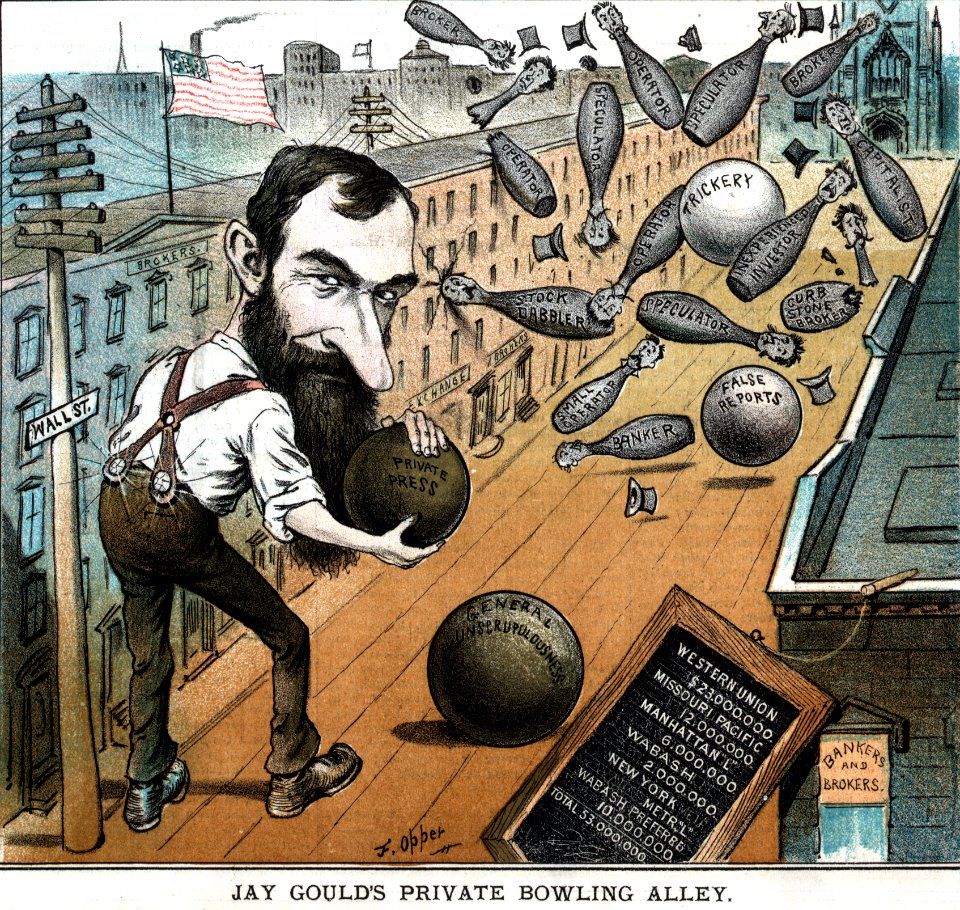 Jay Gould's Private Bowling Alley - Opper 1882