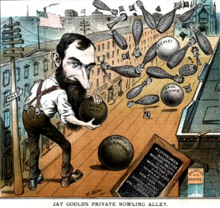 Jay Gould's Private Bowling Alley - Opper 1882