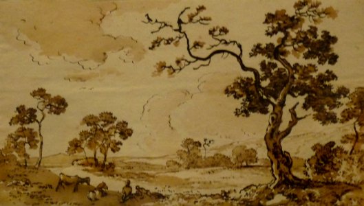 Jean-Daniel Heimlich-Paysage avec bergers