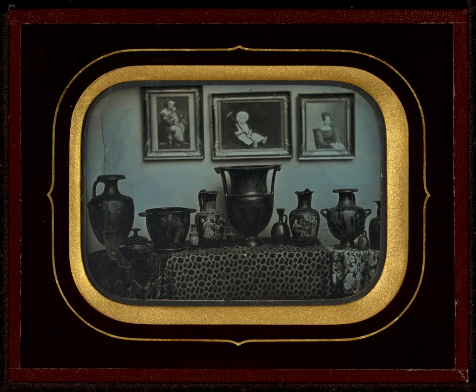 Jean-Gabriel Eynard (Swiss - Still Life of Greek Vases and Three Paintings - Google Art Project