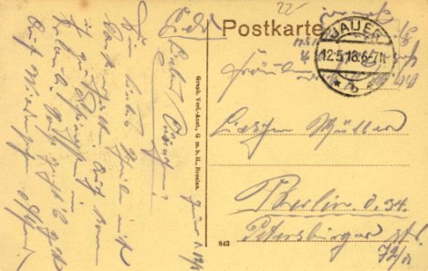 Jauer, Schlesien - Schützenstraße (back) (Zeno Ansichtskarten)