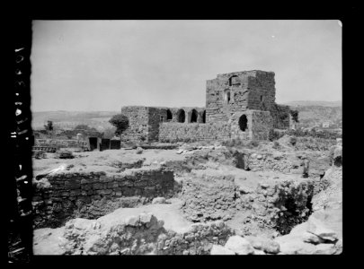 Jebeil. (Biblos). The Crusader castle showing flanking towers and cloisters LOC matpc.15428