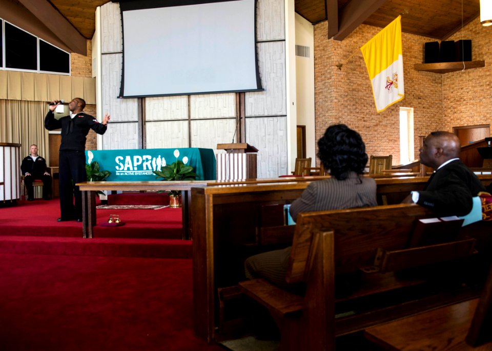 JEBLCFS's Sexual Assault Awareness Month presentation 150402-N-XK513-089