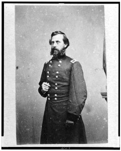 Jefferson Davis, three-quarter length portrait, standing, facing left LCCN92504069