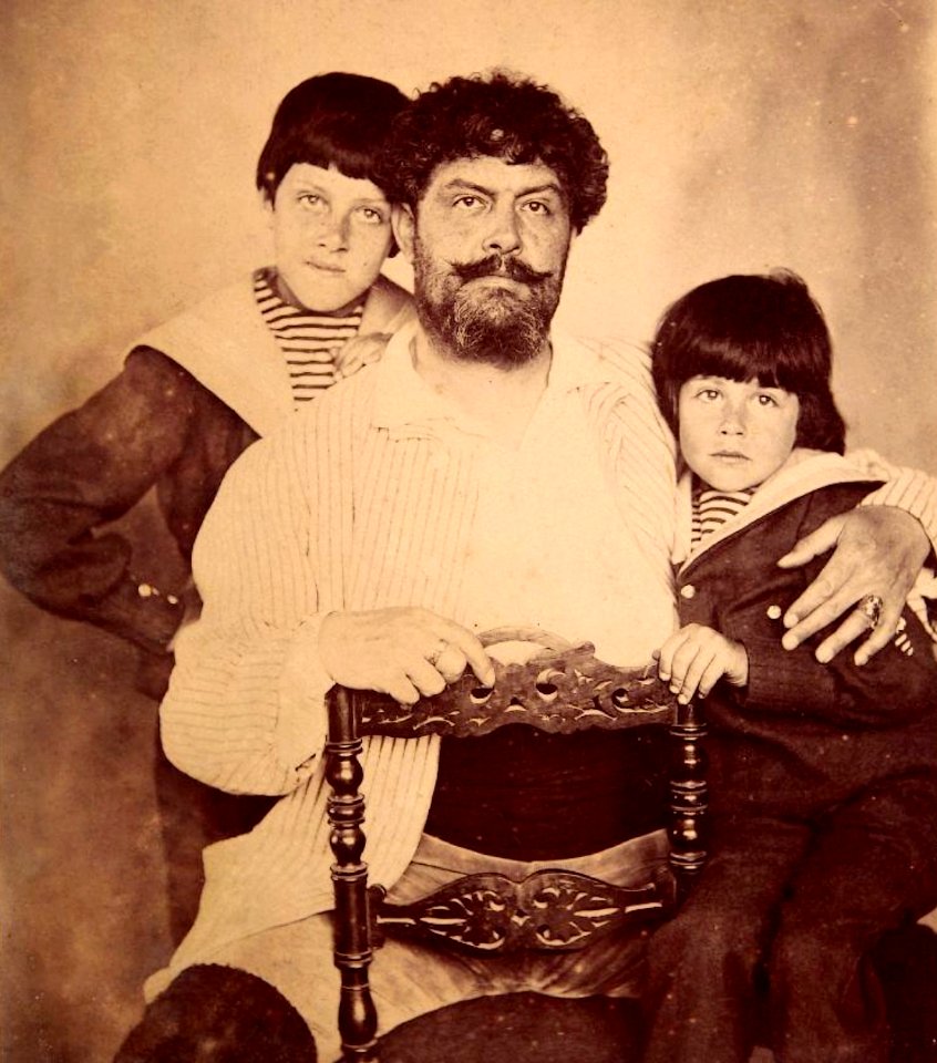 Jean Richepin et ses enfants vers 1890