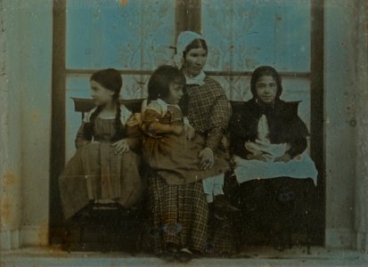 Jean-Gabriel Eynard (Swiss - (Group portrait of two female children and two female servants of Jean-Gabriel Eynard) - Google Art Project