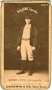 Jerry Denny, Indianapolis Hoosiers, baseball card portrait LCCN2007686541