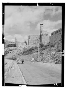 Jerusalem (El-Kouds), approach to the city. Citadel of Zion LOC matpc.12302