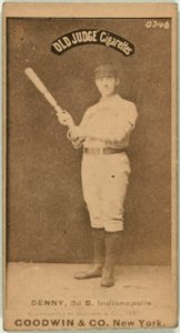 Jerry Denny, Indianapolis Hoosiers, baseball card portrait LCCN2007686542