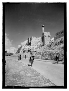 Jerusalem (El-Kouds), approach to the city. Citadel of Zion from Bethlehem Road LOC matpc.12303