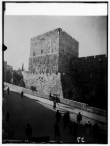 Jerusalem (El-Kouds), approach to the city. Tower of David LOC matpc.00014