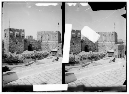 Jerusalem (El-Kouds), approach to the city. Towers of David and Hippicus LOC matpc.00849