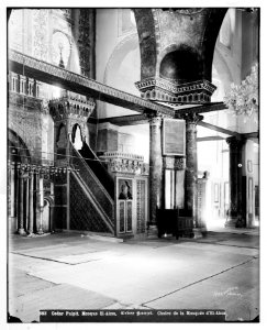 Jerusalem (El-Kouds). Cedar pulpit in Mosque el-Aksa (i.e., al-Aqsa) LOC matpc.06645