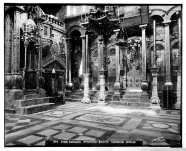 Jerusalem (El-Kouds). Greek cathedral, Church of Holy Sepulchre LOC matpc.06580