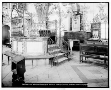 Jerusalem (El-Kouds). Interior of an Ashkenazim synagogue LOC matpc.06654