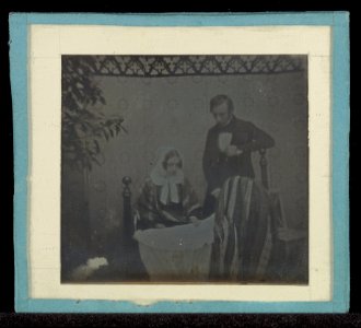 Jean-Gabriel Eynard (Swiss - (Portrait of M. & Mme. Eynard by a cradle) - Google Art Project