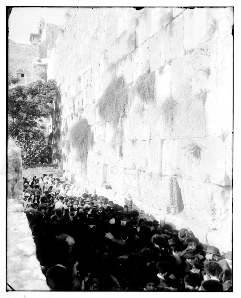 Jerusalem (El-Kouds). Jews' wailing place, upright LOC matpc.06652