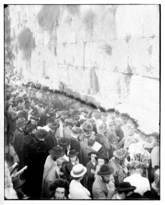 Jerusalem (El-Kouds). Jews' wailing place, upright LOC matpc.06653