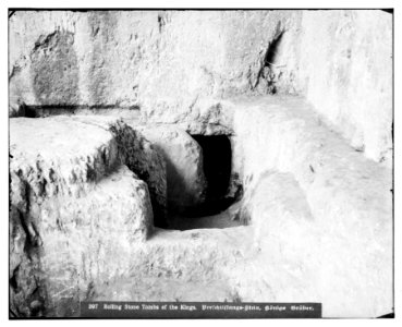 Jerusalem (El-Kouds). Rolling stone at Tombs of the Kings LOC matpc.06674