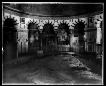 Jerusalem (El-Kouds). The Rock in Mosque of Omar (i.e., Dome of the Rock) LOC matpc.06637