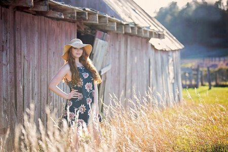 People grass field photo