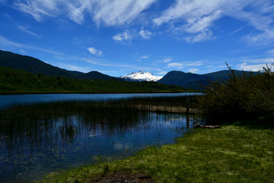 Body of water landscape mountain