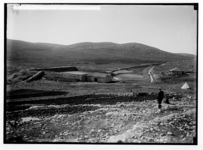 Jerusalem water works. Near view of the reservoir at Ain Arroub LOC matpc.02269