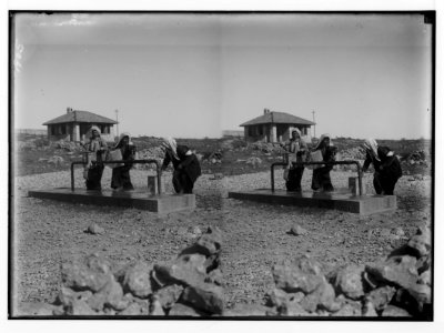 Jerusalem water works. Peasant women filling their buckets LOC matpc.02275