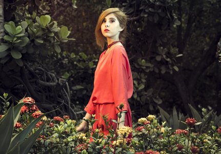 Flowers woman thinking philosophy