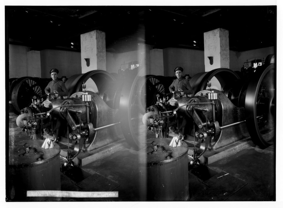Jerusalem water works. Pumps at work, Ain Arroub LOC matpc.02272