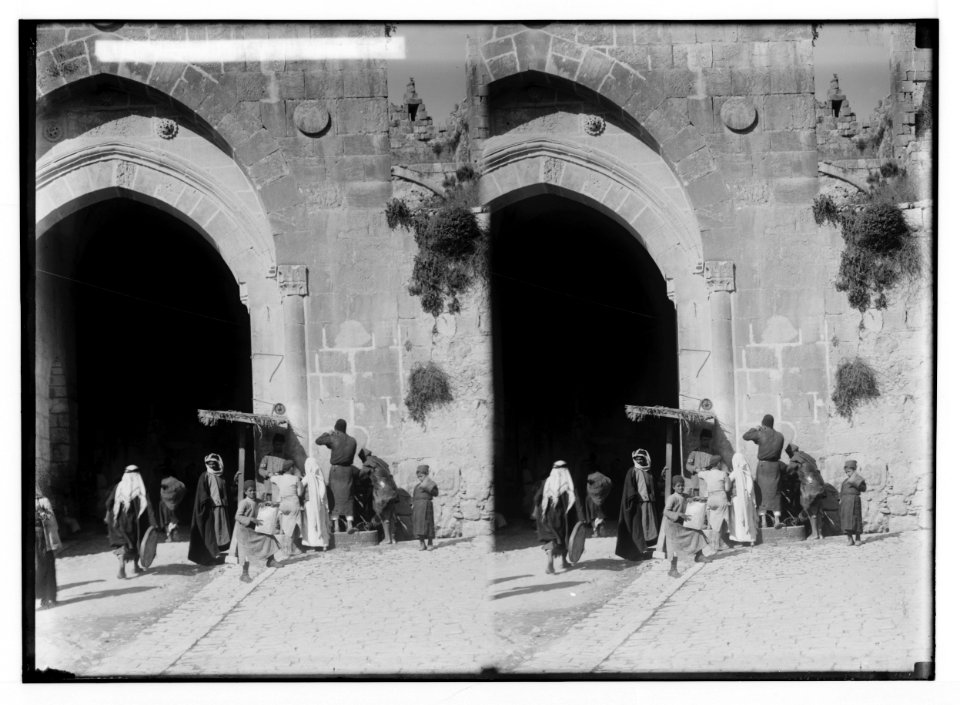 Jerusalem water works. Stand pipe at Damascus Gate LOC matpc.02277
