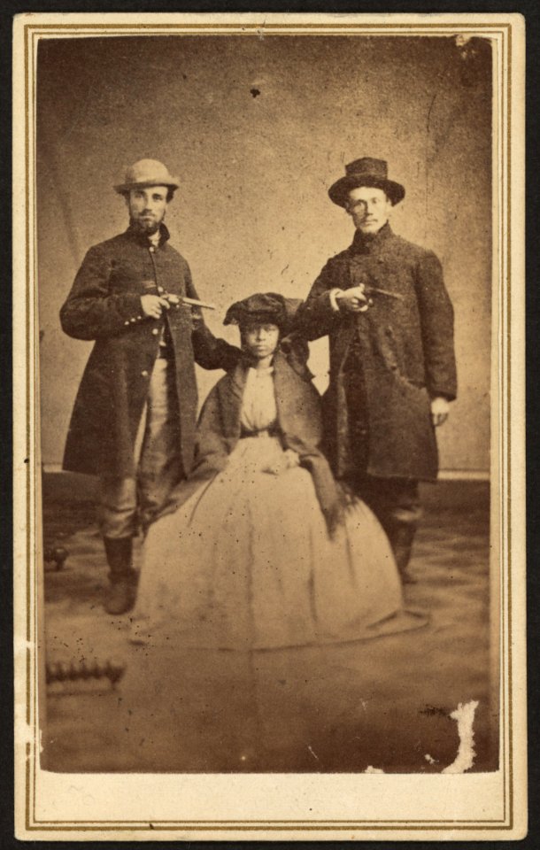 Jesse L. Berch, quartermaster sergeant, 22 Wisconsin Regiment of Racine, Wis. (and) Frank M. Rockwell, postmaster 22 Wisconsin of Geneva, Wis. - J. P. Ball's Photographic Gallery, No. 30 LCCN2008678814