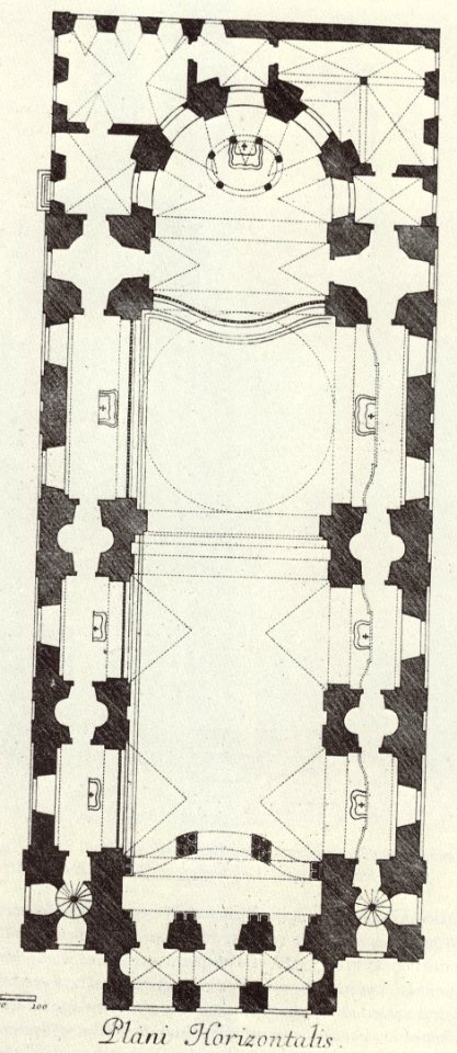 Jesuitenkirche Mannheim Grundriss 1753 Gebr Klauber
