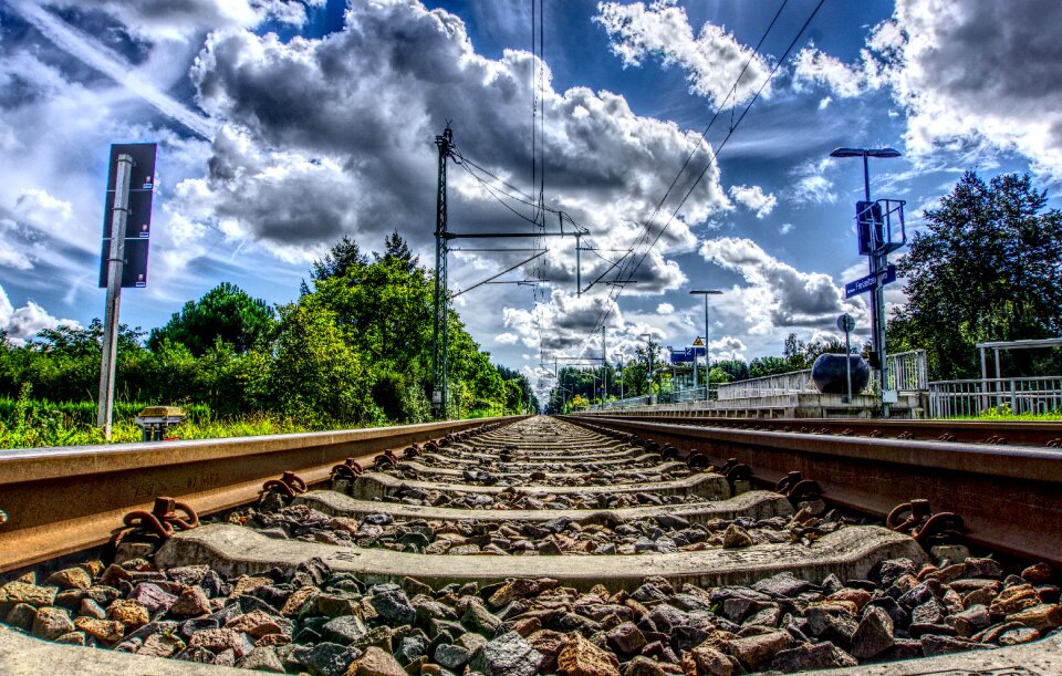 Railroad tracks railway rails railway station
