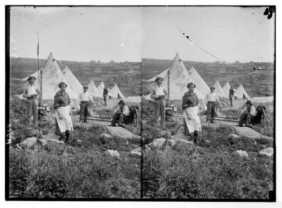Jewish colonies and settlements. Commencing a Jewish settlement; a camp. Settlers first home - tents LOC matpc.05837
