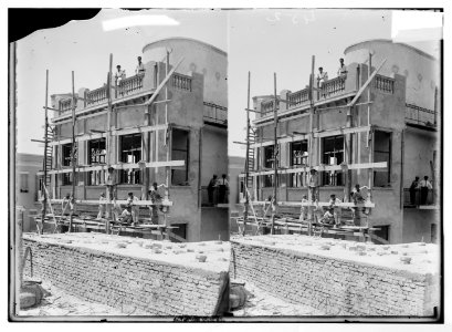 Jewish colonies and settlements. Tel Aviv. Building nearing completion LOC matpc.05831