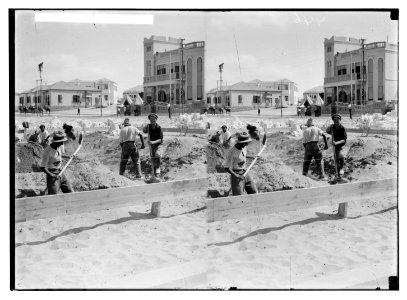 Jewish colonies and settlements. Tel Aviv. Preparing for a building LOC matpc.05825