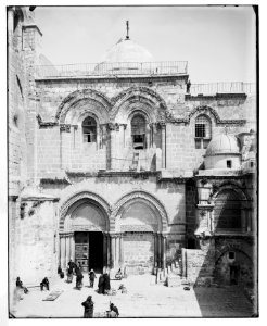 Jerusalem (El-Kouds). The Holy Sepulchre, front view (i.e., Church of the Holy Sepulchre) LOC matpc.06571 photo