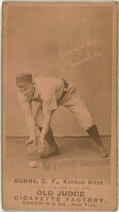 Jim Burns, Kansas City Cowboys, baseball card portrait LCCN2007686992